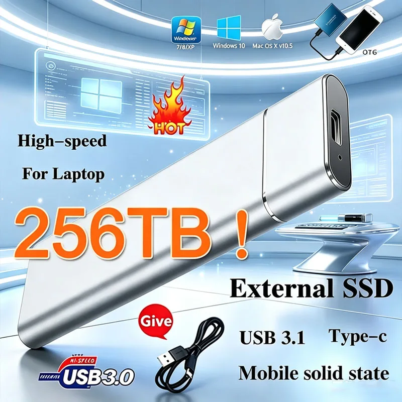 Ssd 1Tb - SSD Mini Portable SSD 256TB 1TB