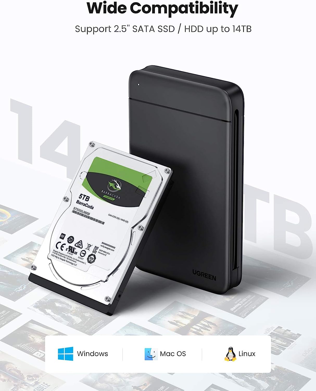UGREEN USB C Hard Drive Enclos - Sata Ssd ulasan dan harga
