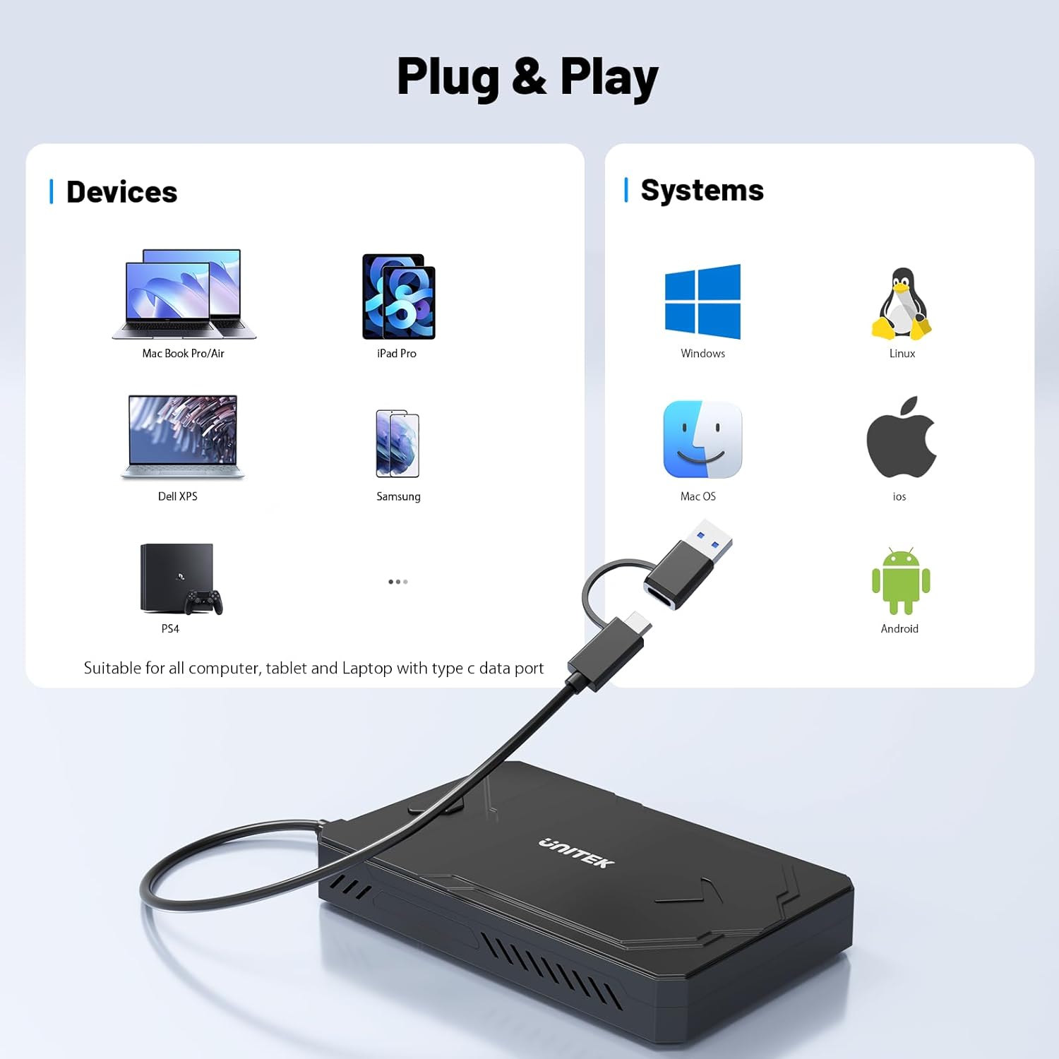 Enclosure Hard Drive Dual Bay  - Sata Ssd ulasan dan harga