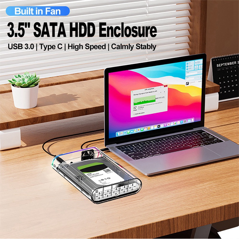 3.5IN HDD/SSD Enclosure Transp - External Ssd ulasan dan harga