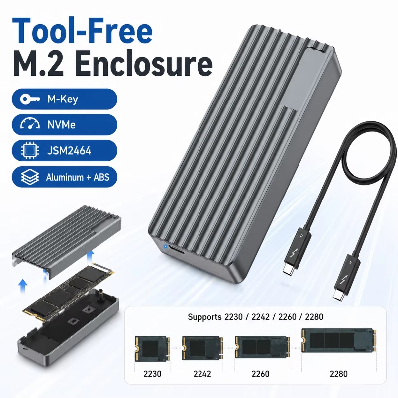 Enclosure SSD M.2 NVMe TBT3/US - M.2 Ssd ulasan dan harga